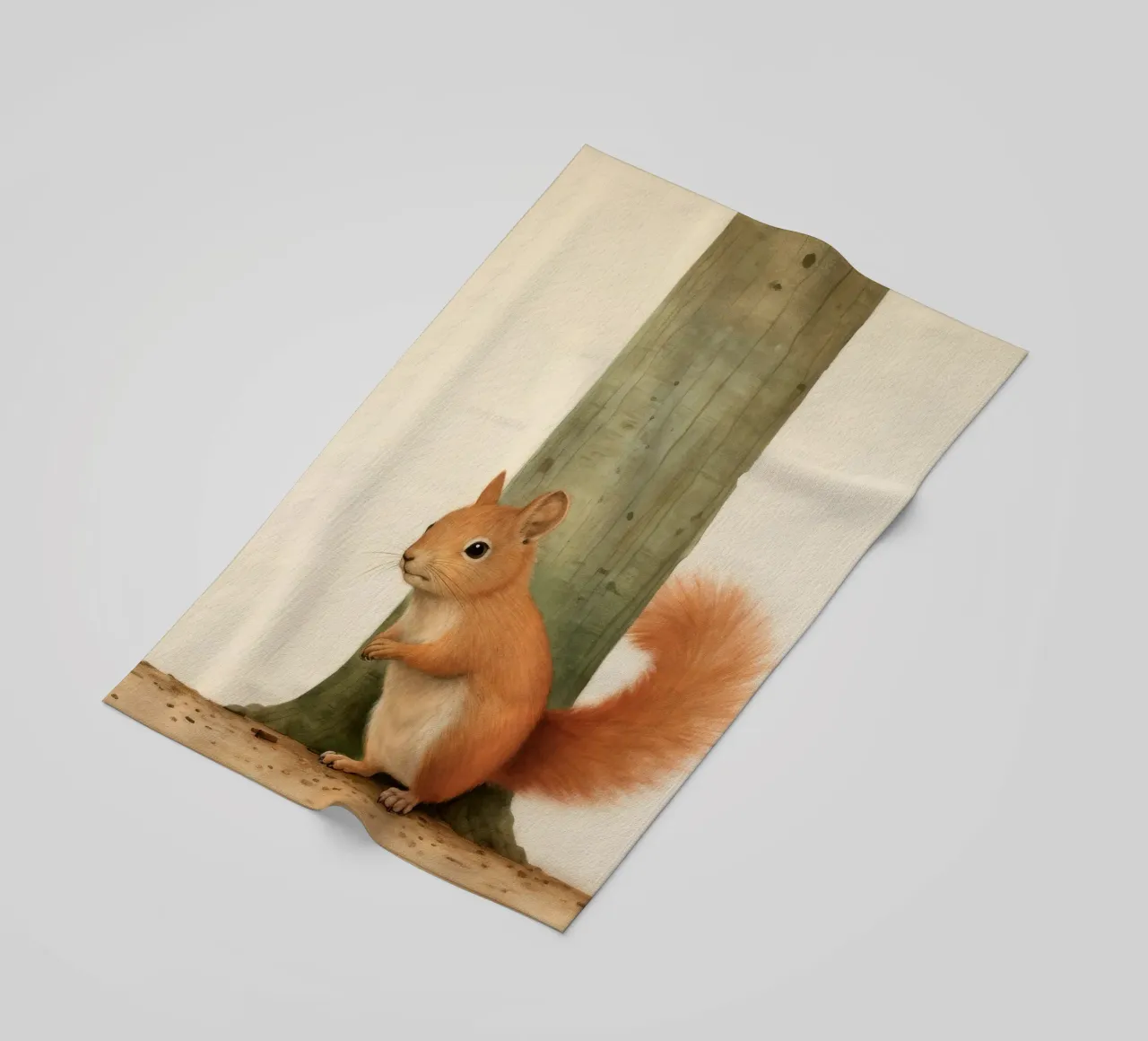Scoiattolo minimo 4 telo mare da Minimal Animal Art