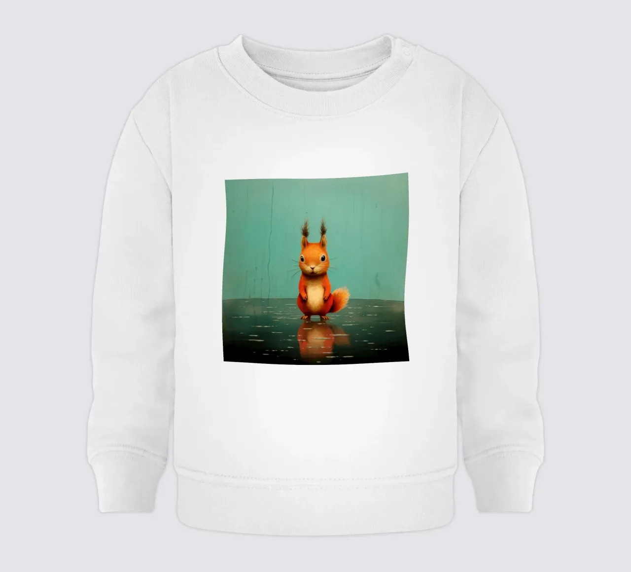 Scoiattolo minimo 1 felpa neonato da Minimal Animal Art