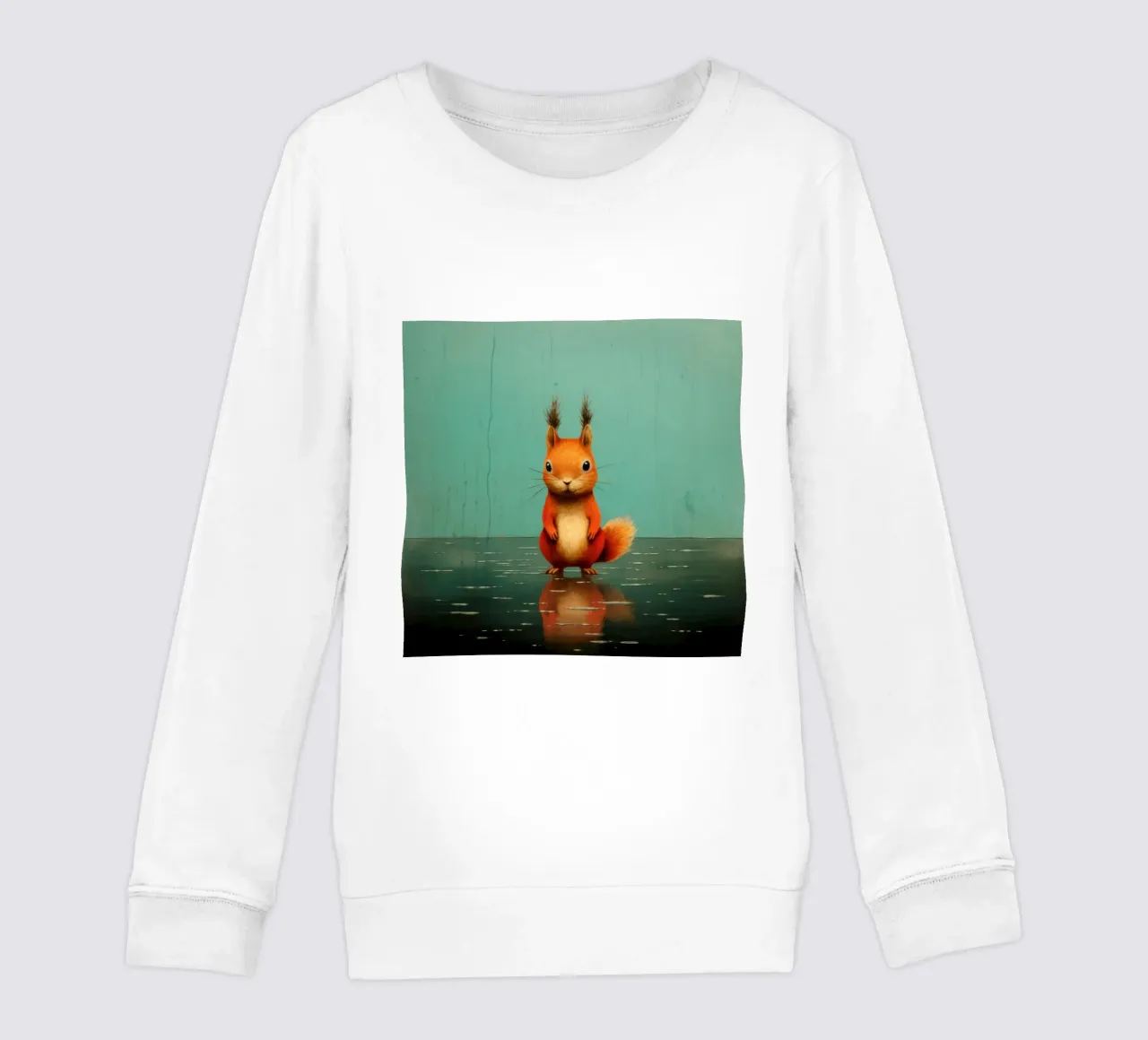 Scoiattolo minimo 1 felpa bambino da Minimal Animal Art