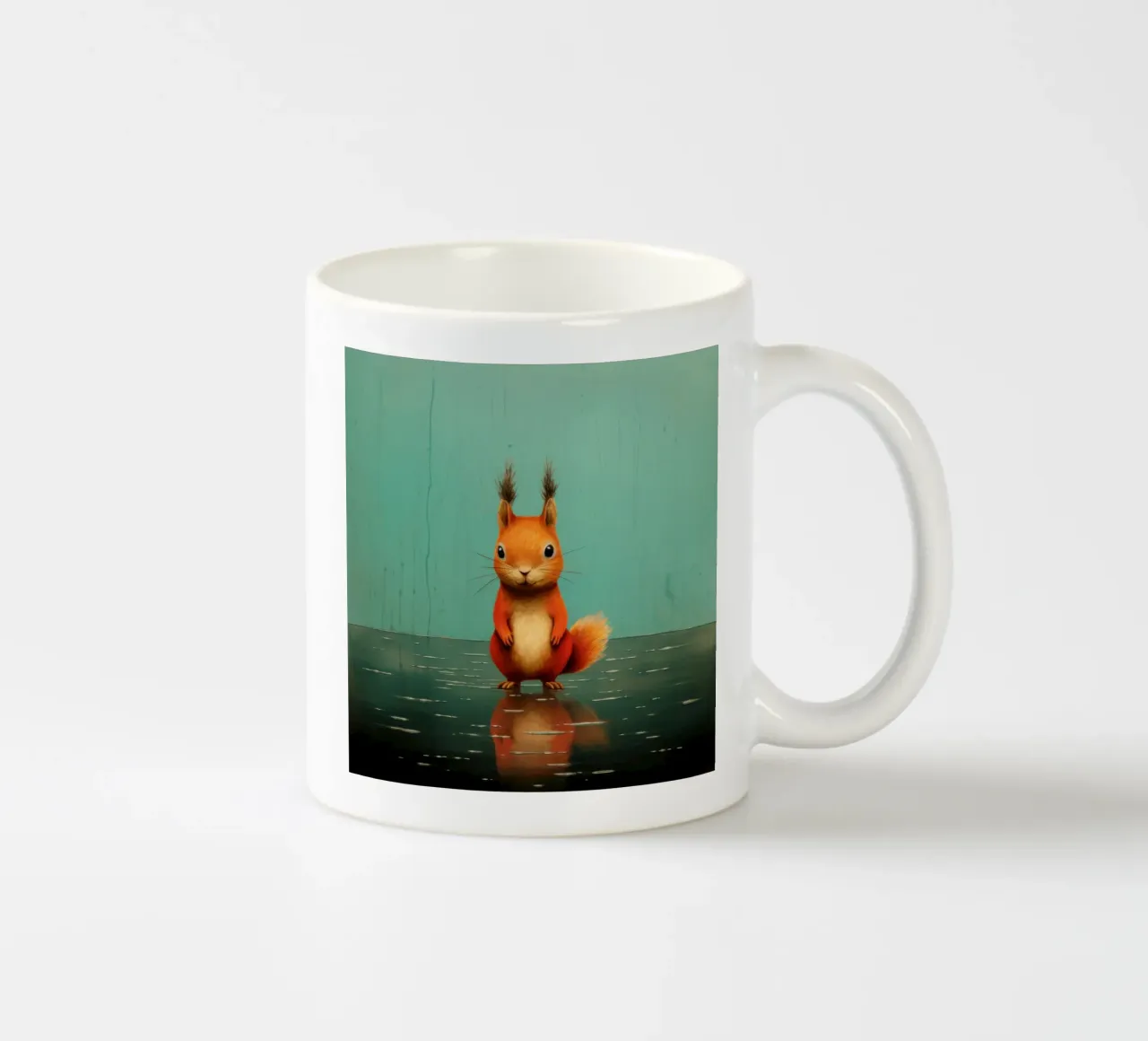 Scoiattolo minimo 1 tazza in ceramica da Minimal Animal Art