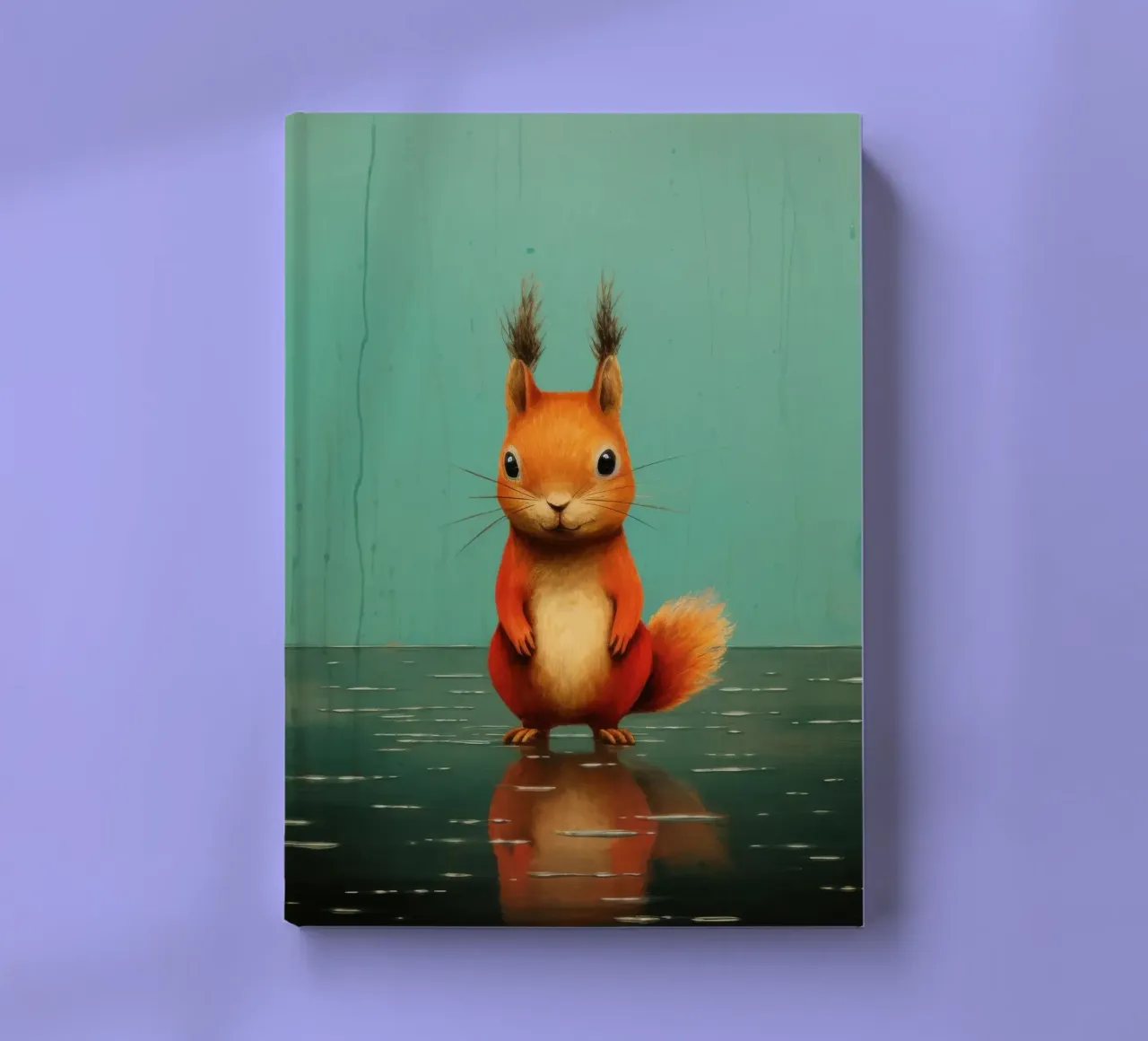 Minimal Squirrel 1 notebook by Minimal Animal Art