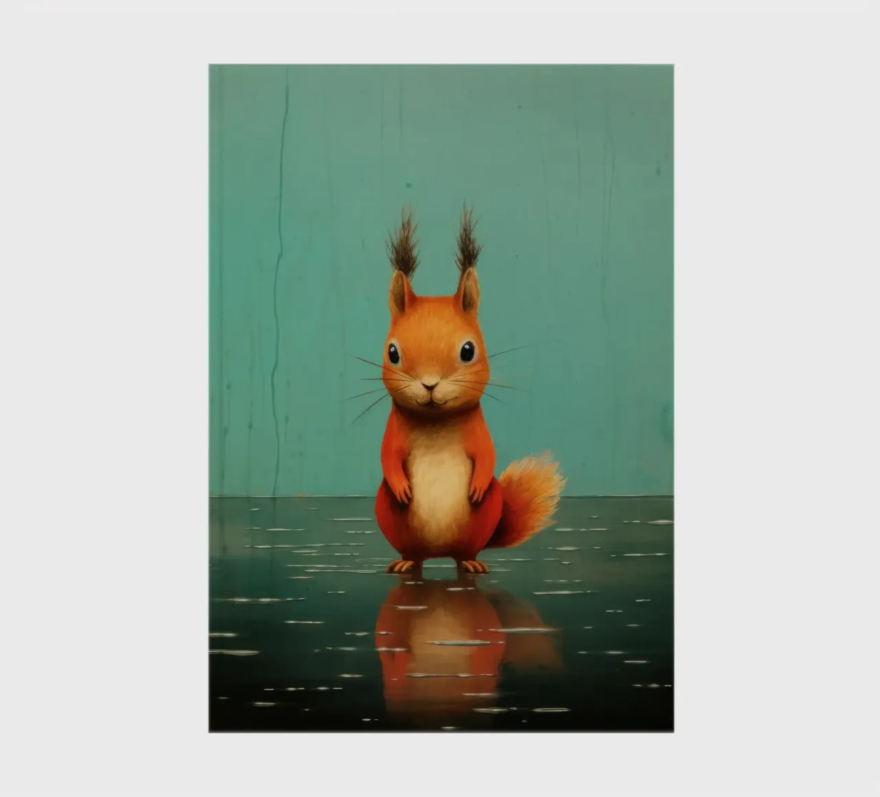 Minimal Squirrel 1 notebook by Minimal Animal Art