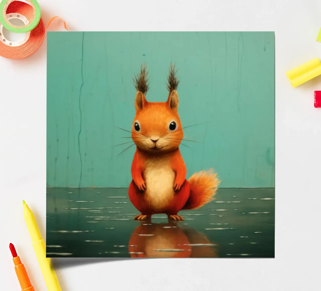 Minimal Squirrel 1 sticker sheet by Minimal Animal Art