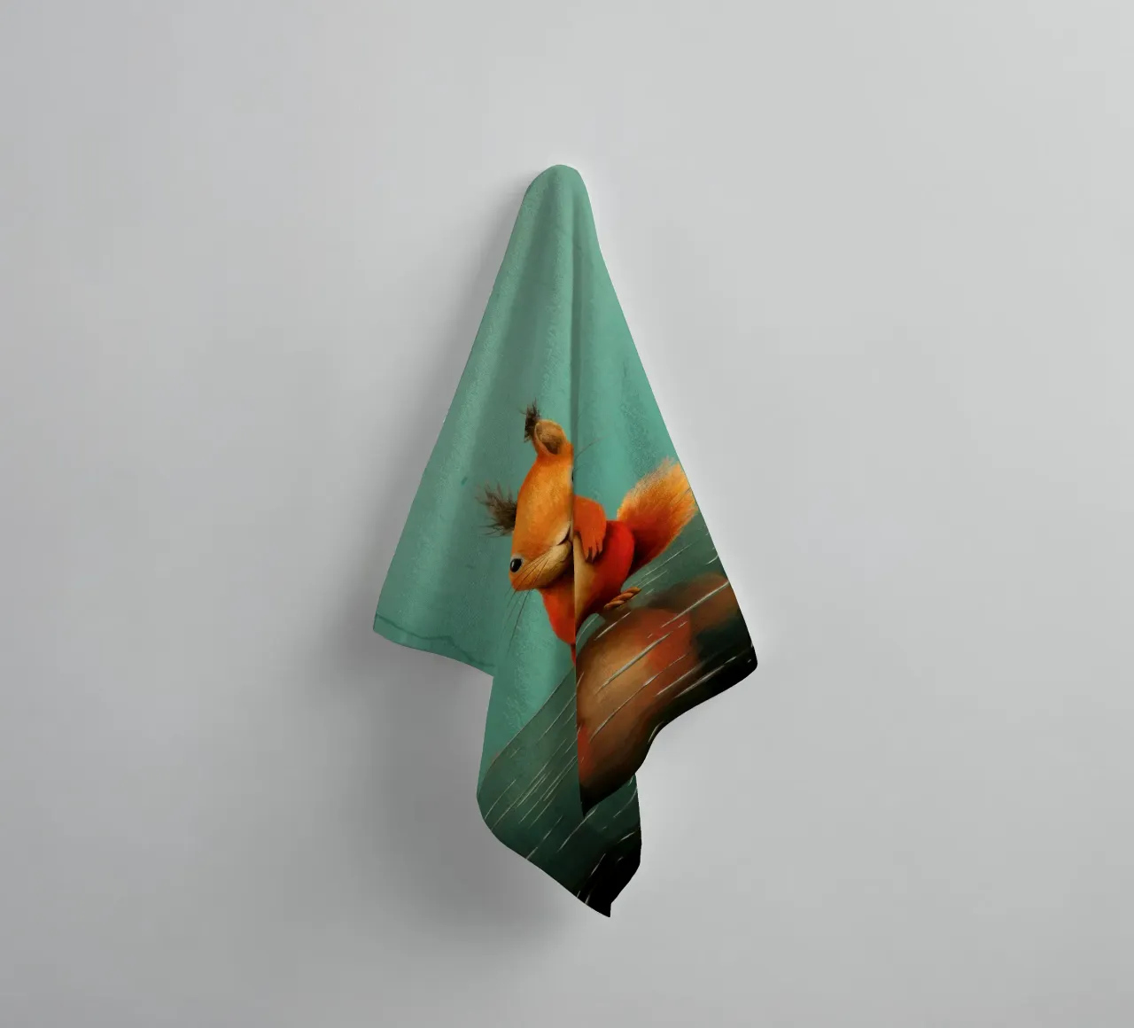 Scoiattolo minimo 1 asciugamano da bagno da Minimal Animal Art