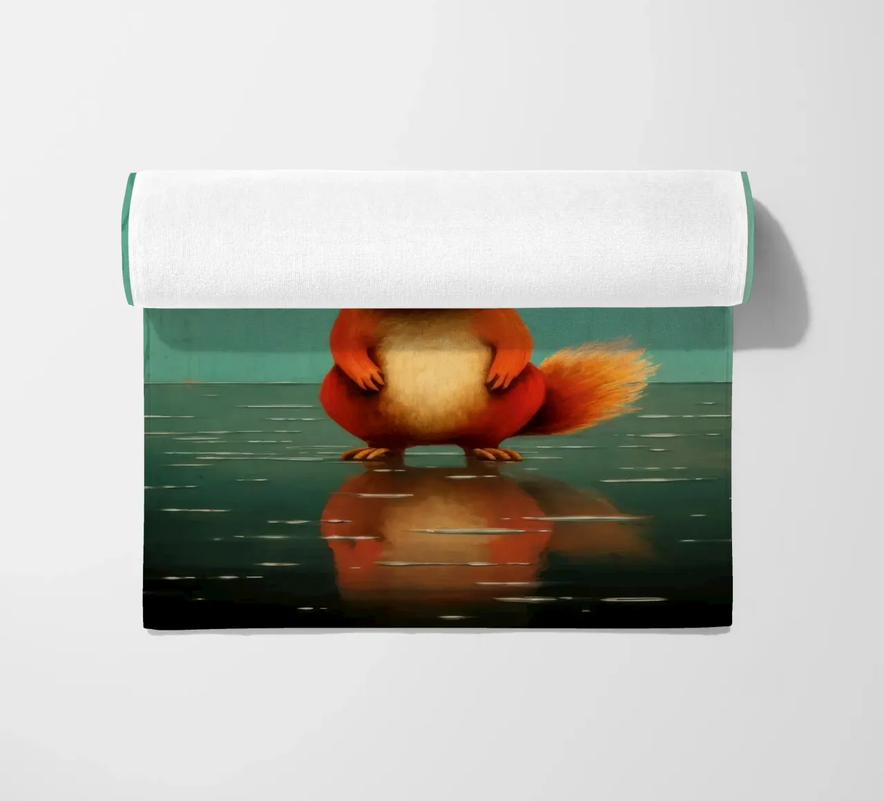 Scoiattolo minimo 1 telo mare da Minimal Animal Art