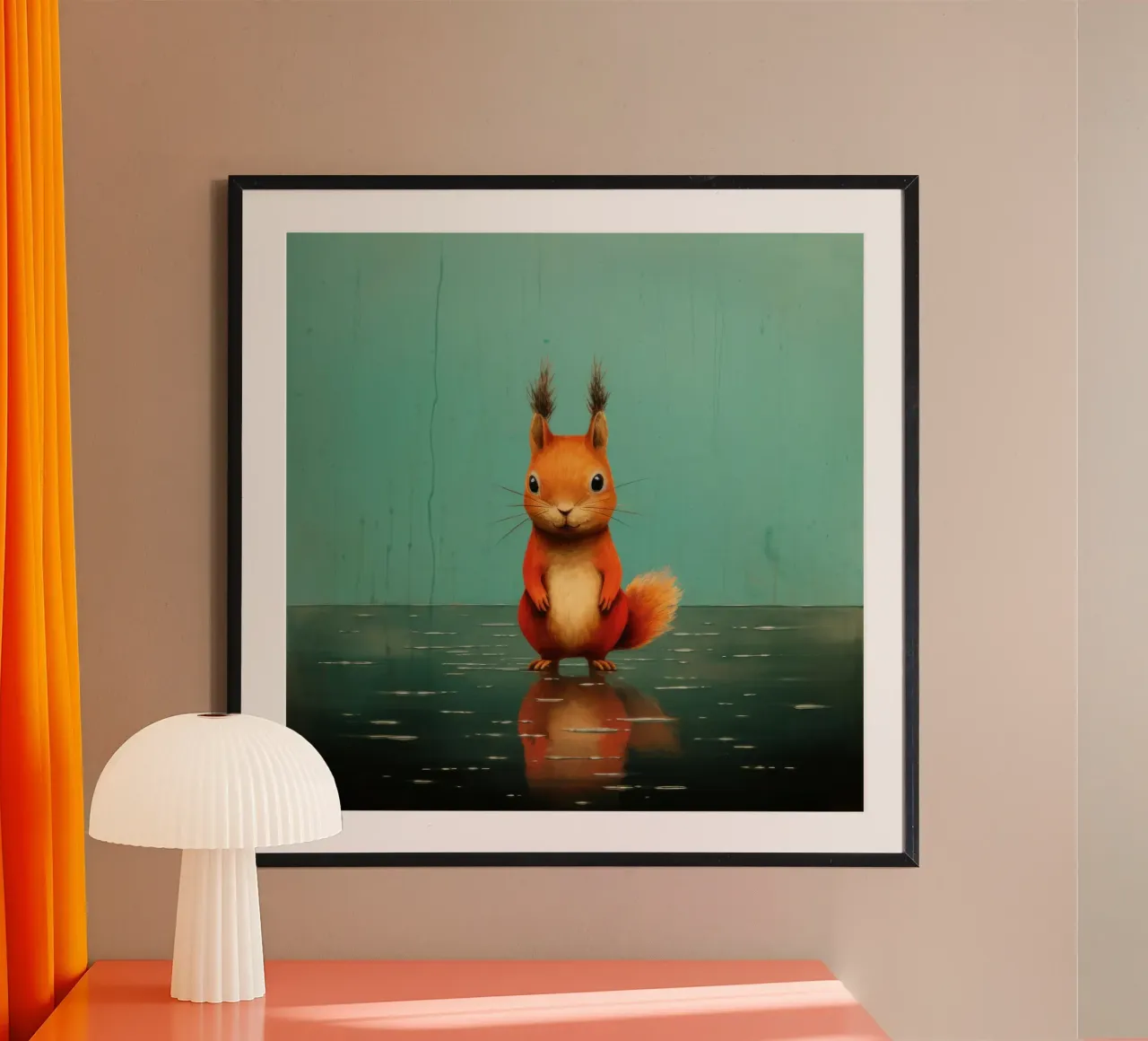 Scoiattolo minimo 1 carta hahnemühle da Minimal Animal Art