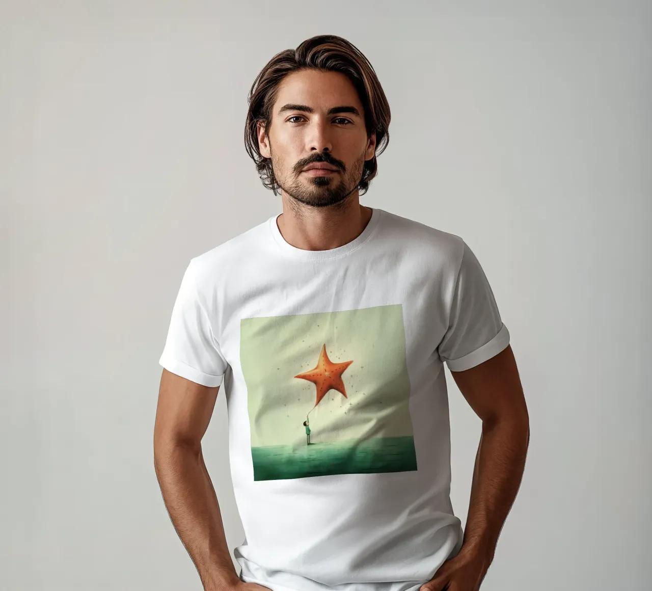 Minimal Seestern 2 T-Shirt von Minimal Animal Art