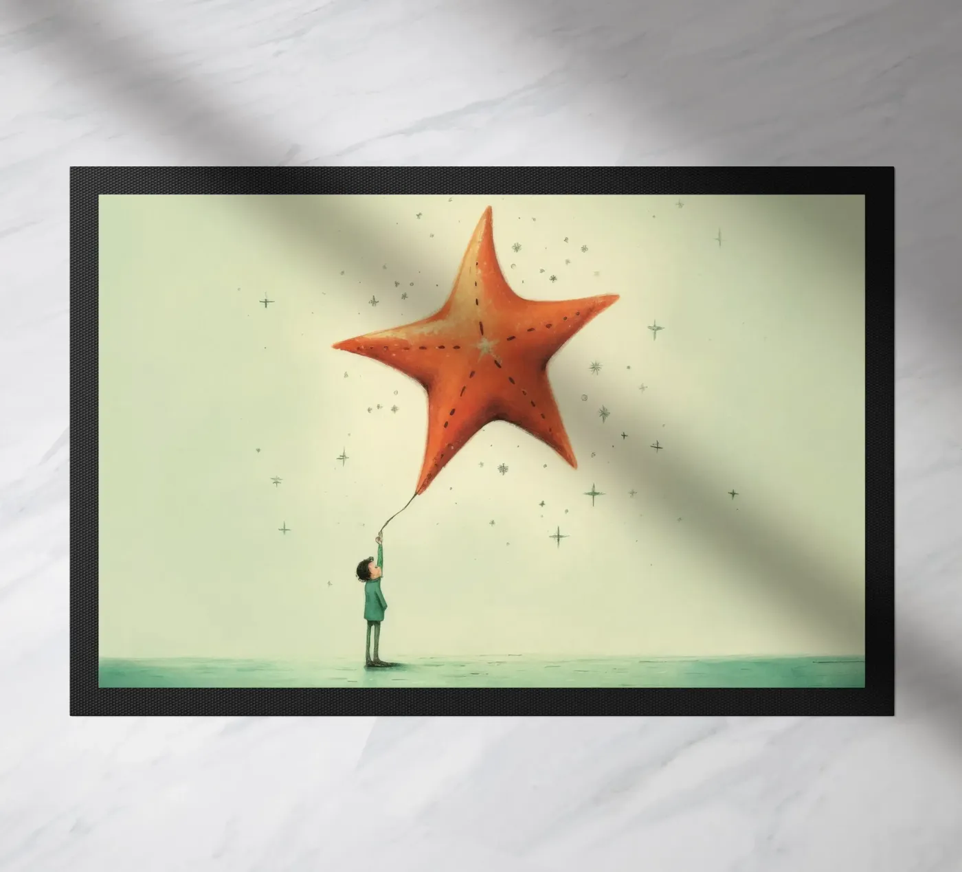 Minimal Starfish doormat by Minimal Animal Art