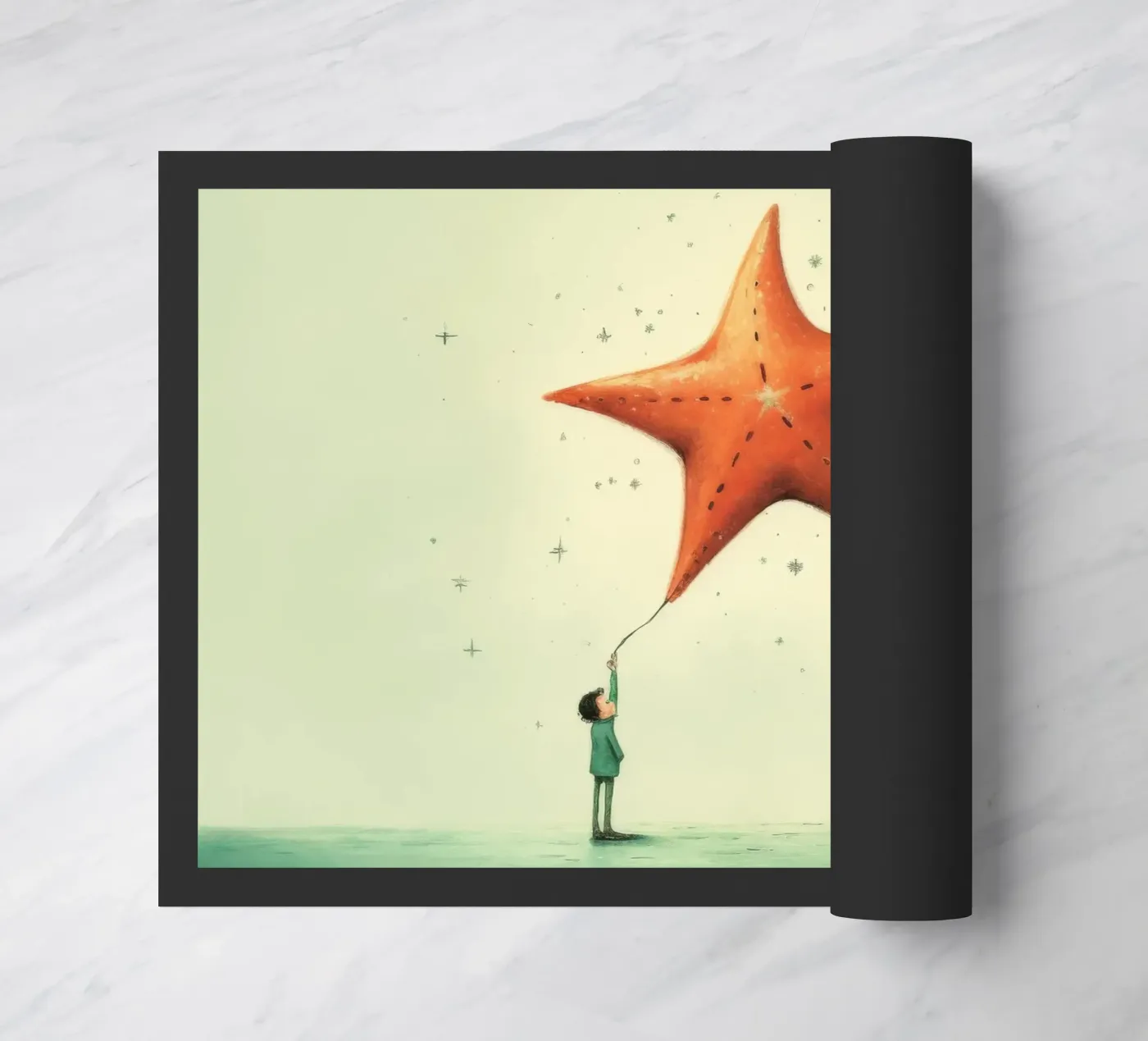 Minimal Starfish doormat by Minimal Animal Art