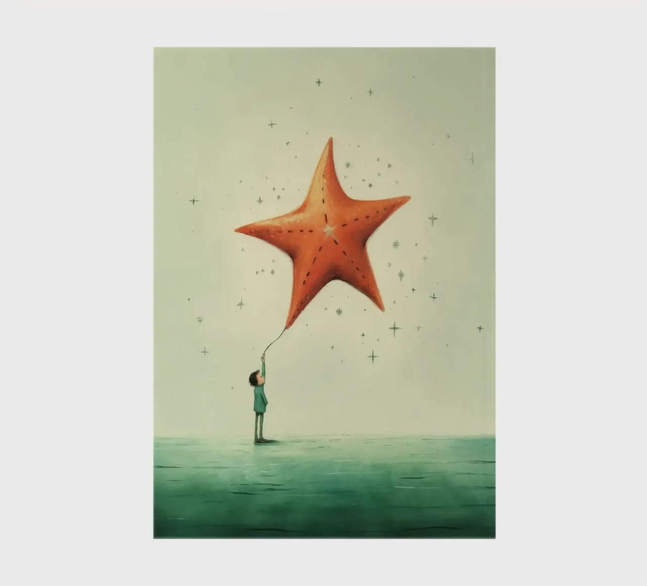 Minimal Starfish 2 notebook by Minimal Animal Art