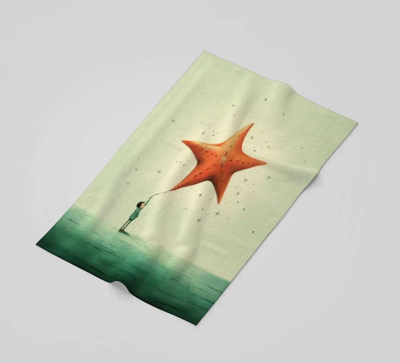 Minimal Starfish 2 beach towel by Minimal Animal Art
