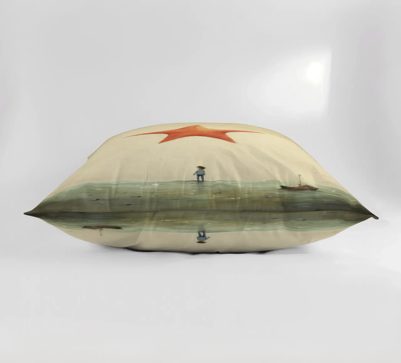 Minimal Starfish 3 decorative cushion by Minimal Animal Art