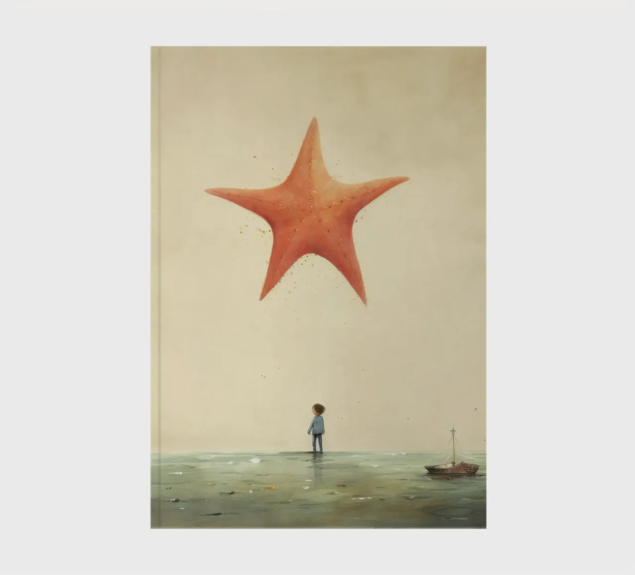Minimal Starfish 3 notebook by Minimal Animal Art