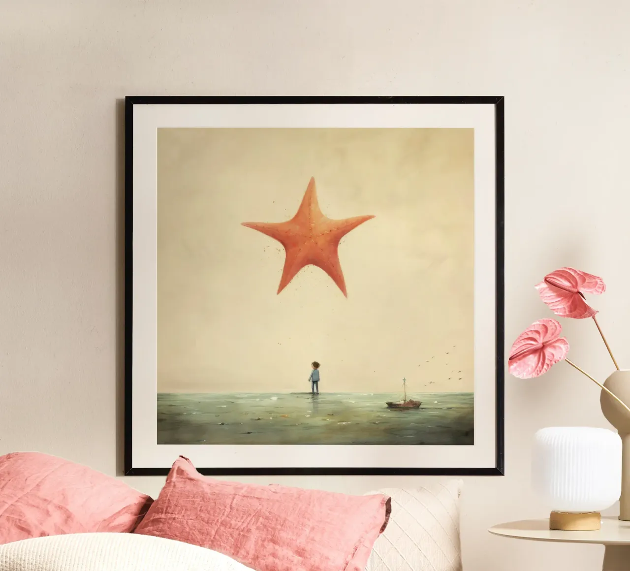 Minimal Seestern 3 Poster von Minimal Animal Art