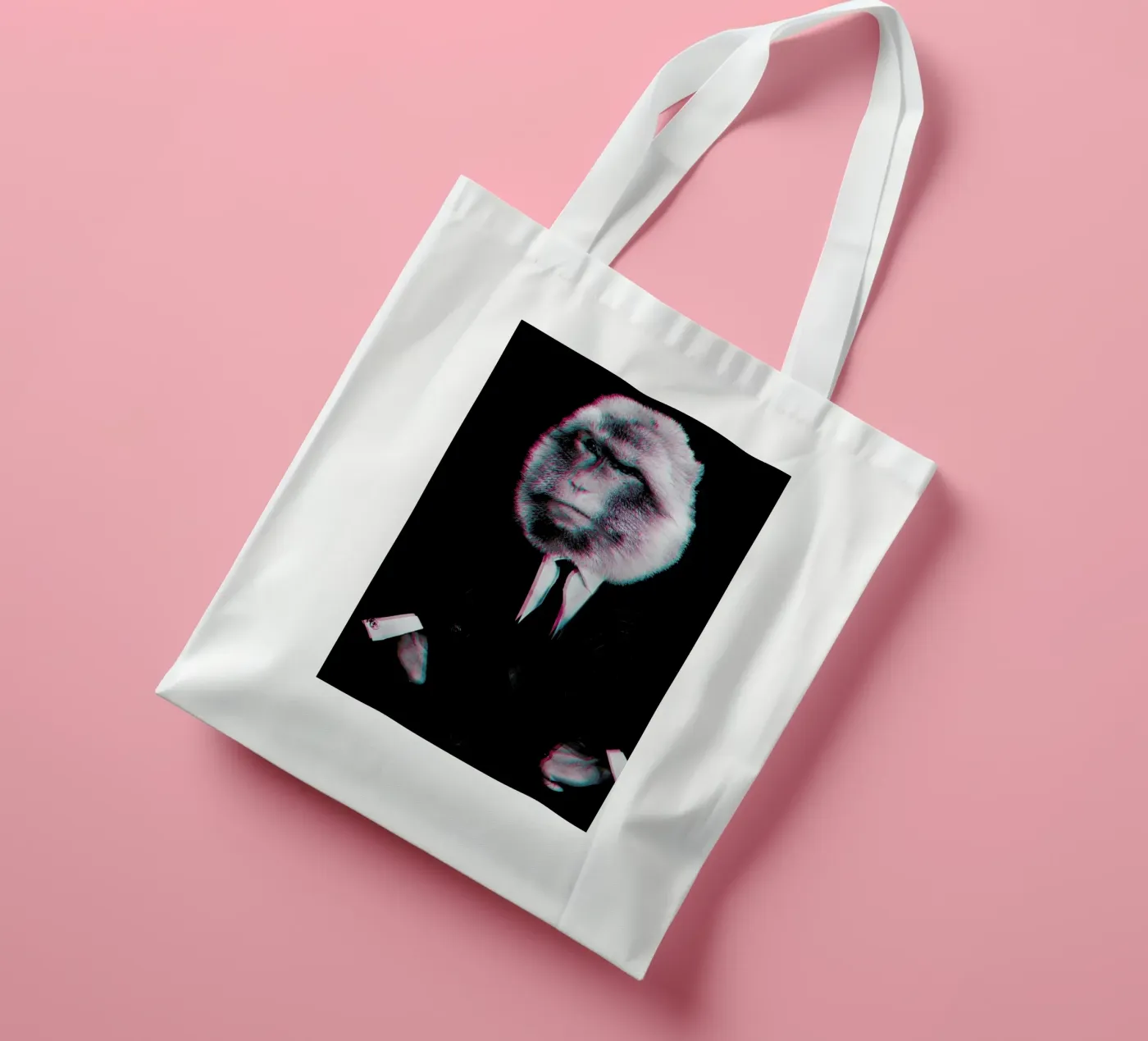 Monkey tote bag by Paste in Place