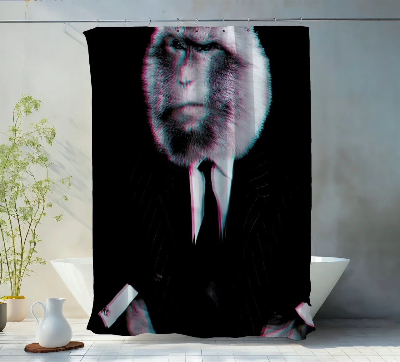 Monkey Duschvorhang von Paste in Place