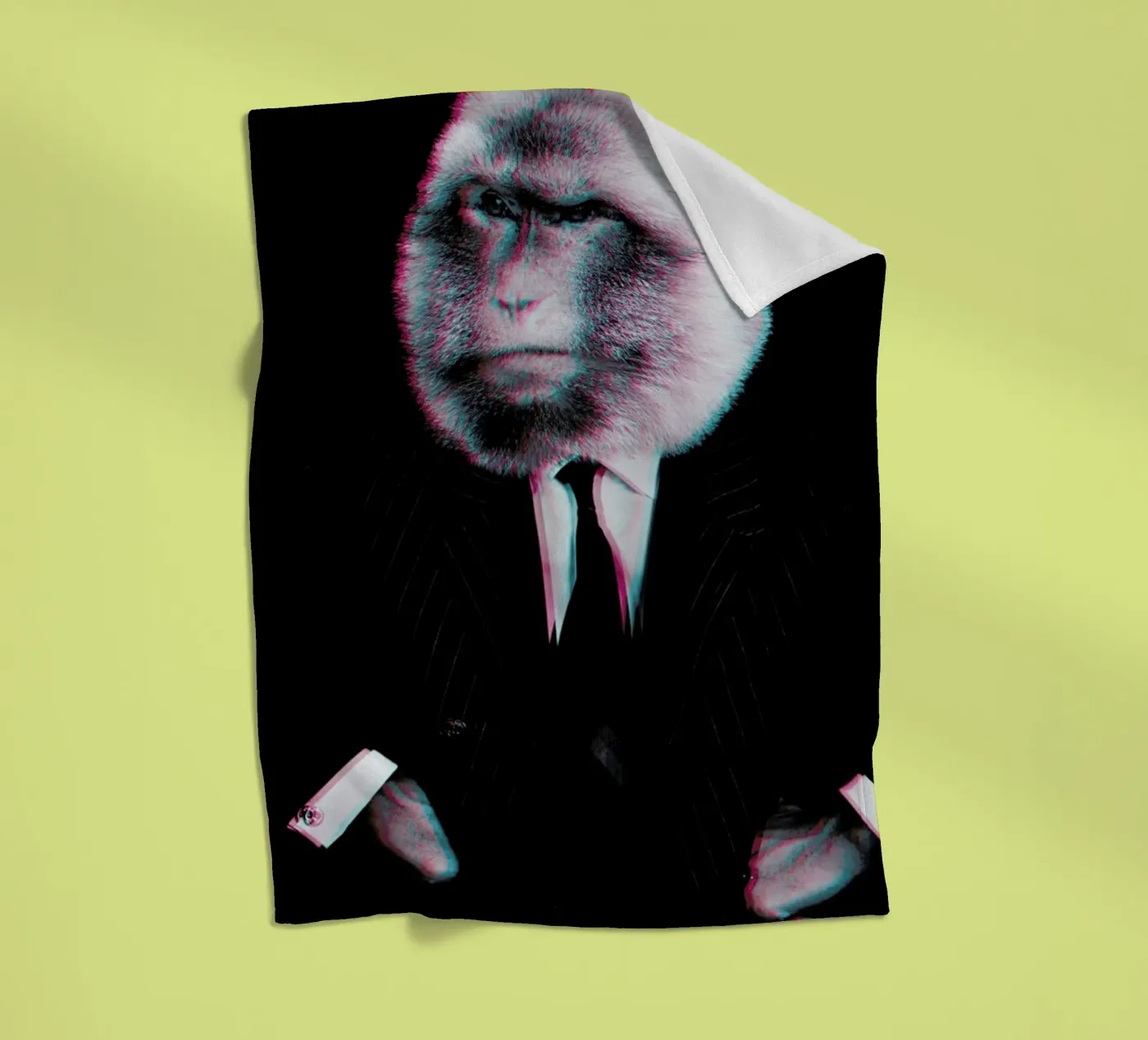 Monkey fleece blanket by Paste in Place