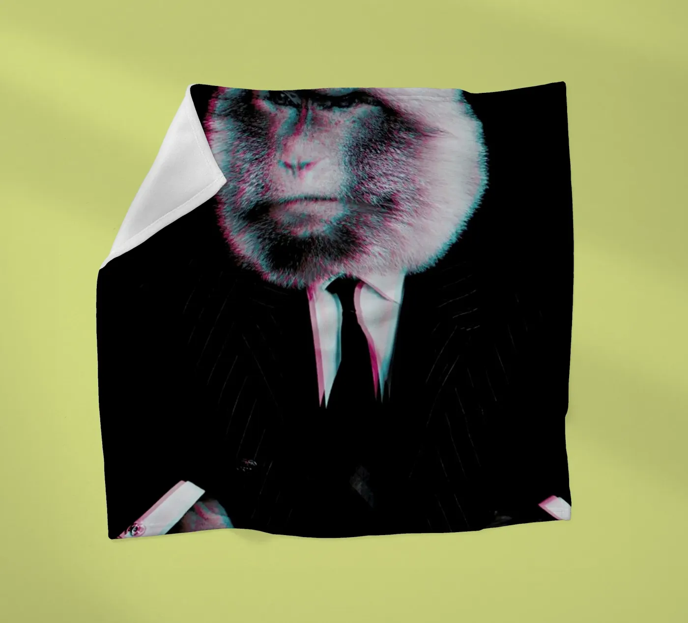 Monkey fleece blanket by Paste in Place
