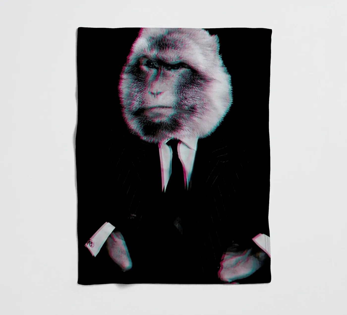 Monkey fleece blanket by Paste in Place