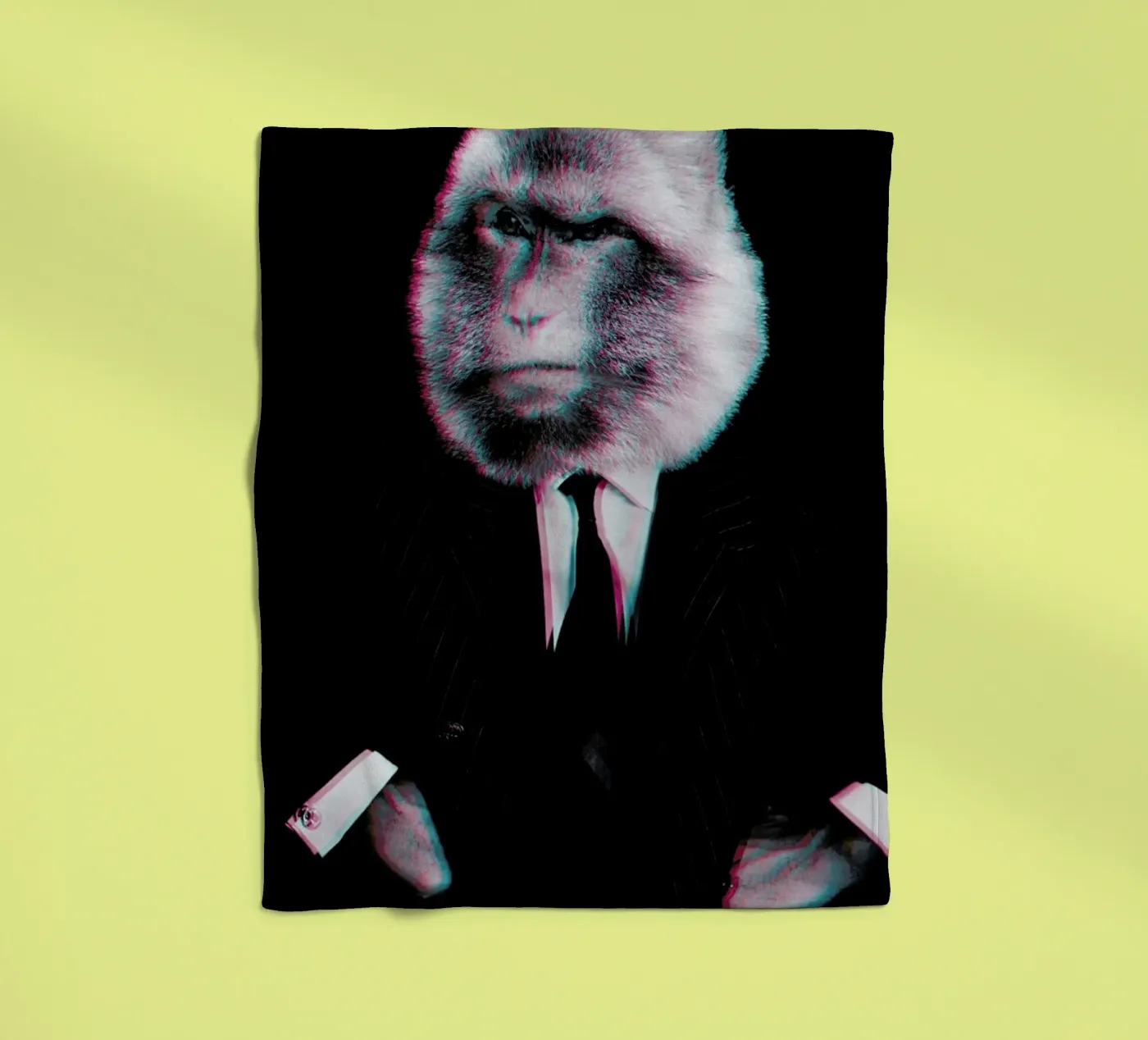 Monkey fleece blanket by Paste in Place