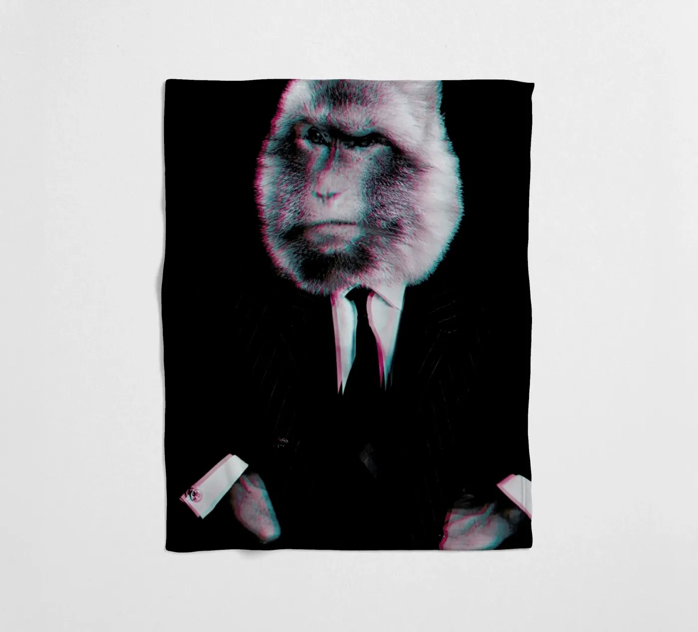 Monkey fleece blanket by Paste in Place