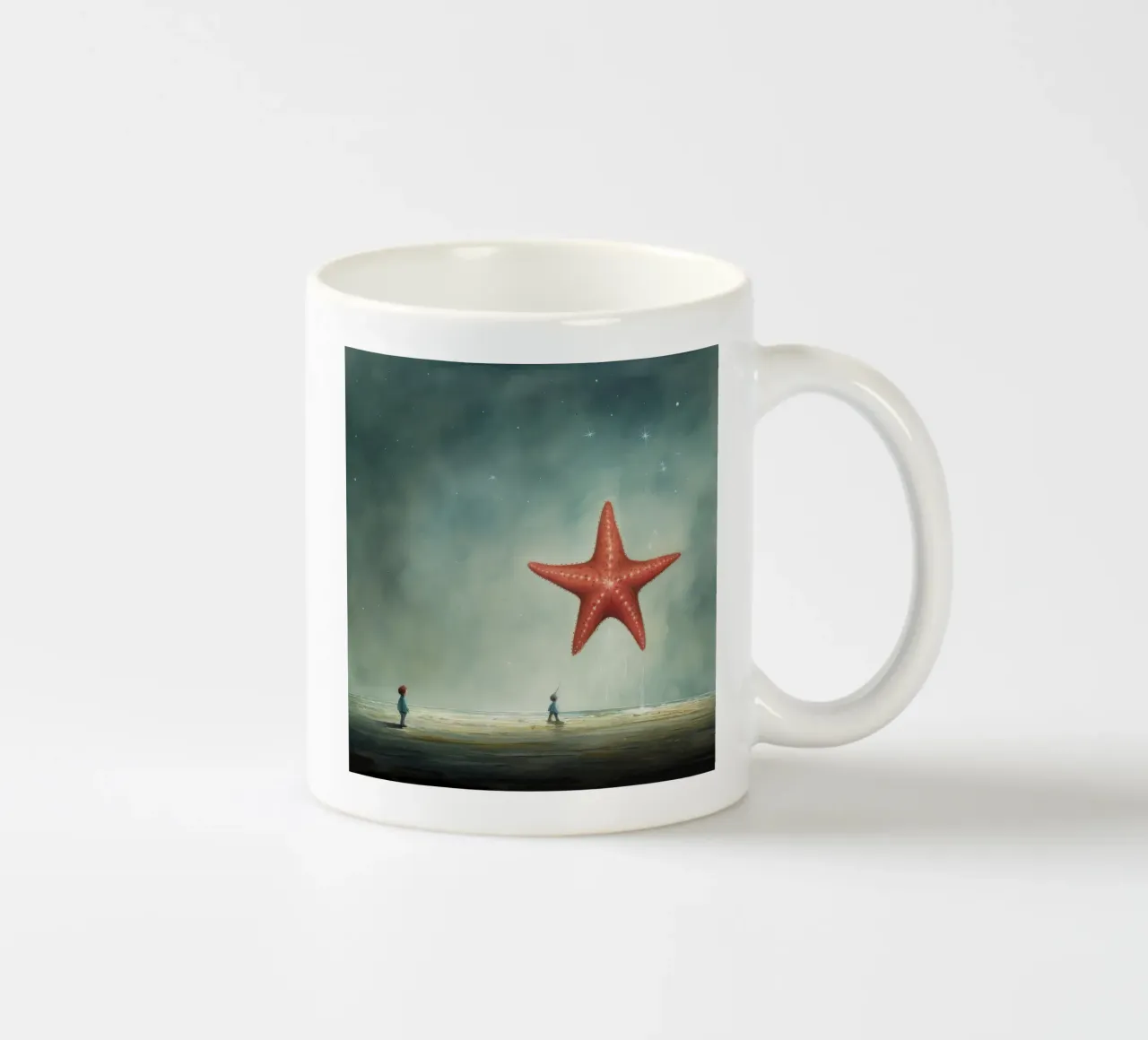 Minimal Starfish 4 ceramic mug by Minimal Animal Art