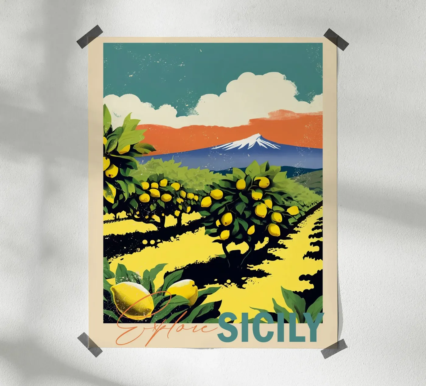 Explore Sicily poster by Indigo Rain