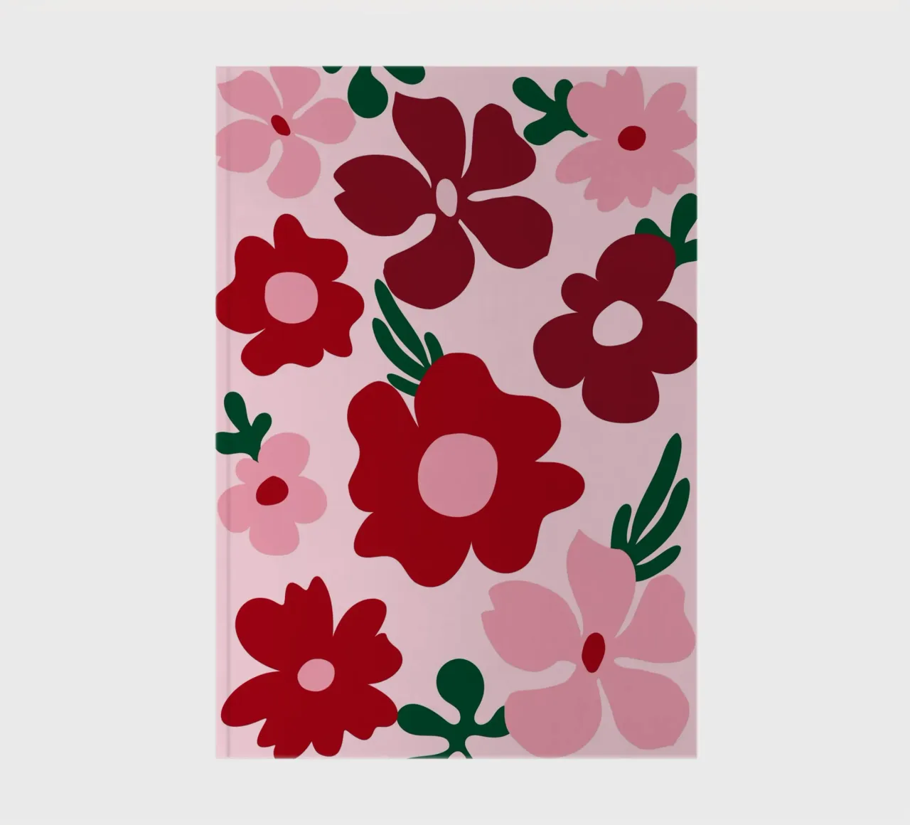 Fiori astratti, fiori rossi e colorati diario da pdigitalprints