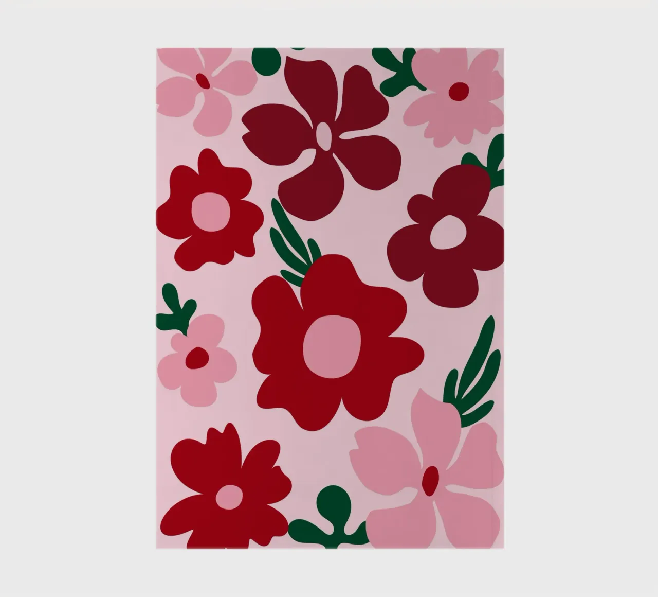 Fiori astratti, fiori rossi e colorati diario da pdigitalprints