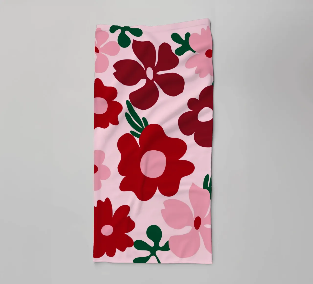 Fiori astratti, fiori rossi e colorati asciugamano da bagno da pdigitalprints