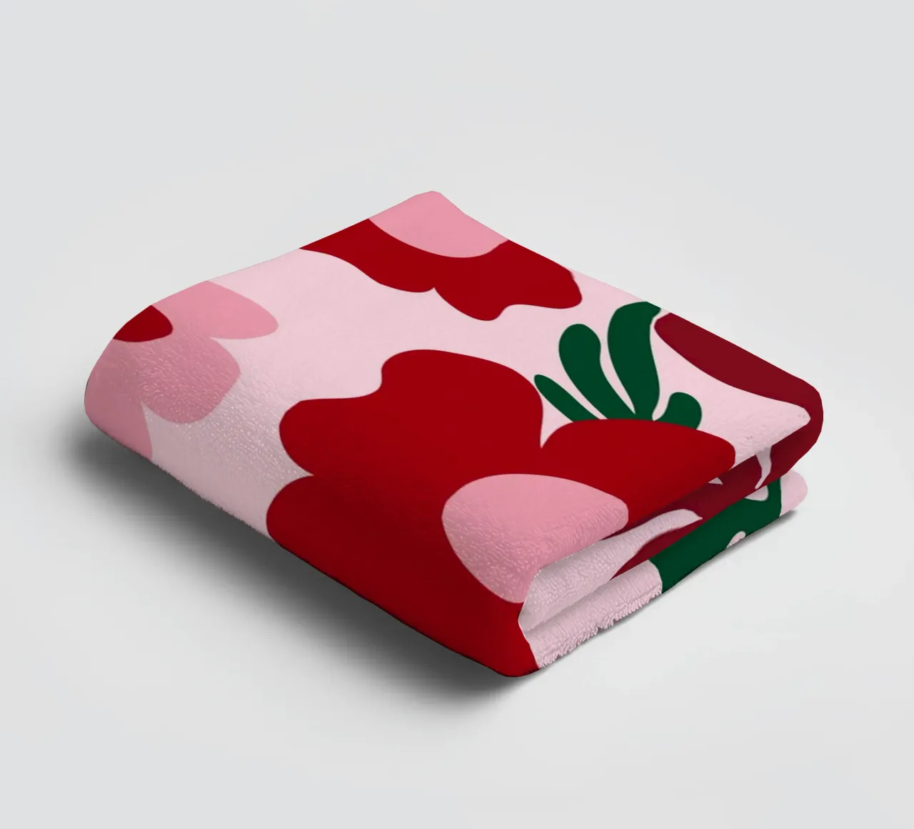 Fiori astratti, fiori rossi e colorati asciugamano da bagno da pdigitalprints
