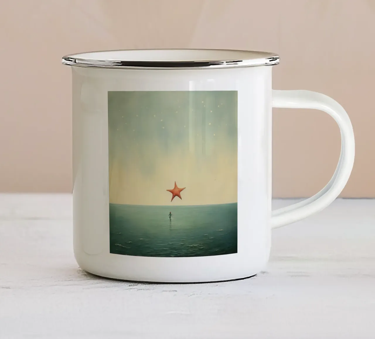 Stella marina minima 1 tazza in smalto da Minimal Animal Art