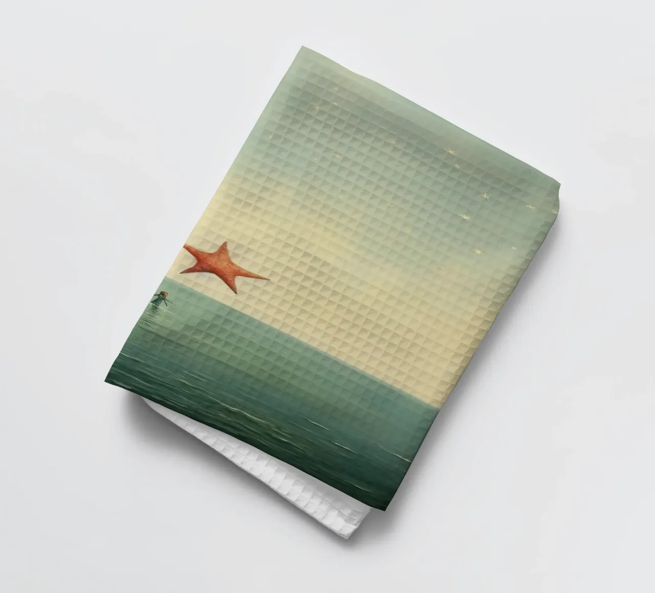 Étoile de mer minimale 1 torchon de Minimal Animal Art