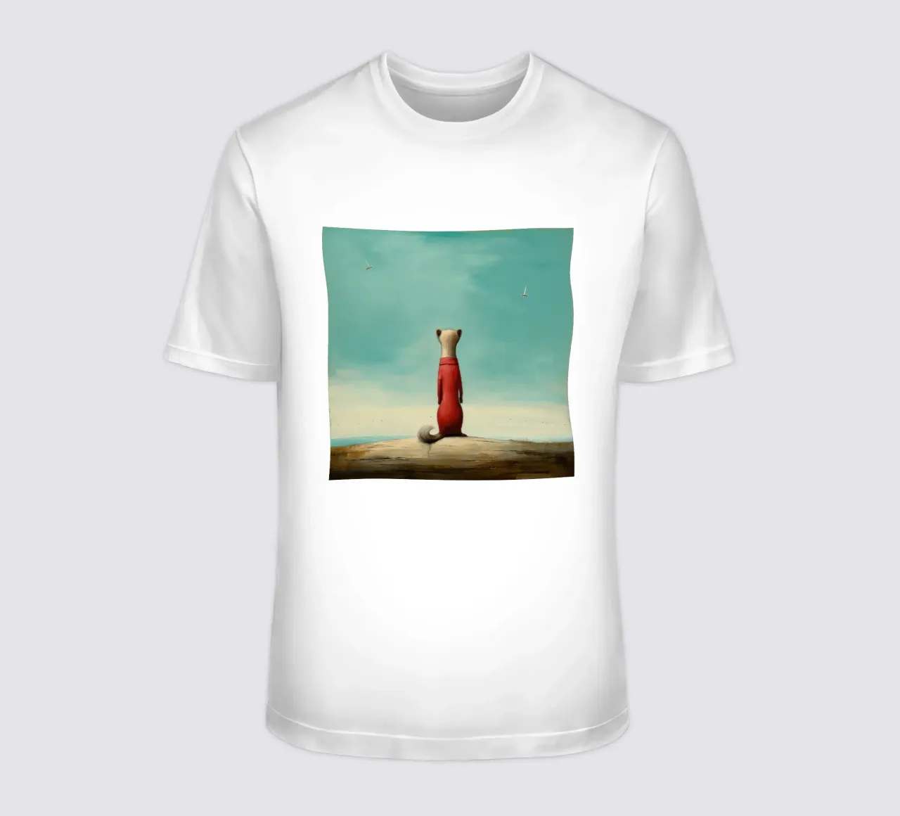 Minimal Stoat 2 t-shirt da Minimal Animal Art