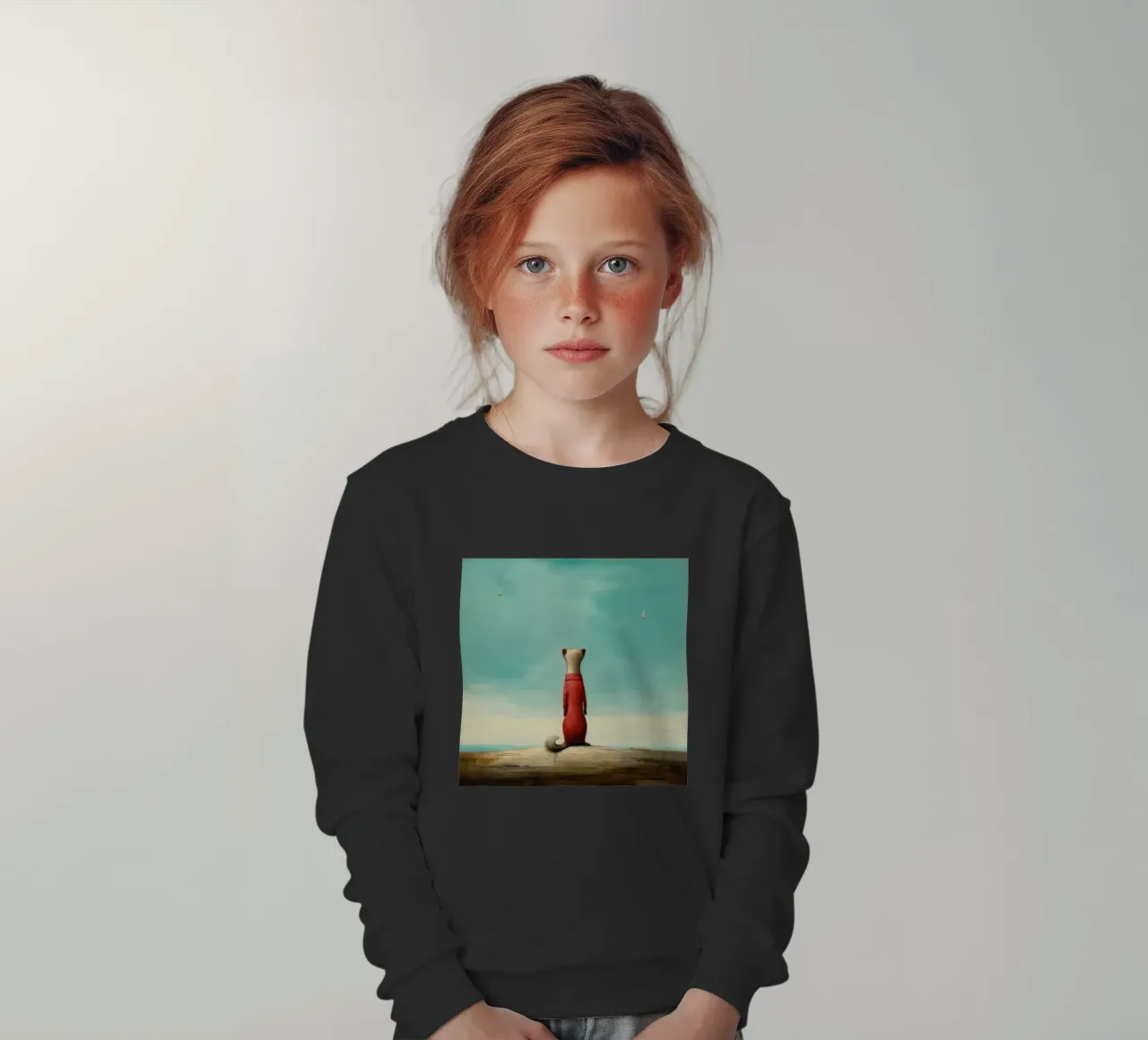 Minimal Stoat 2 felpa bambino da Minimal Animal Art