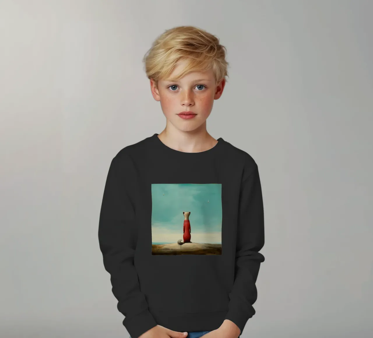 Minimal Stoat 2 felpa bambino da Minimal Animal Art