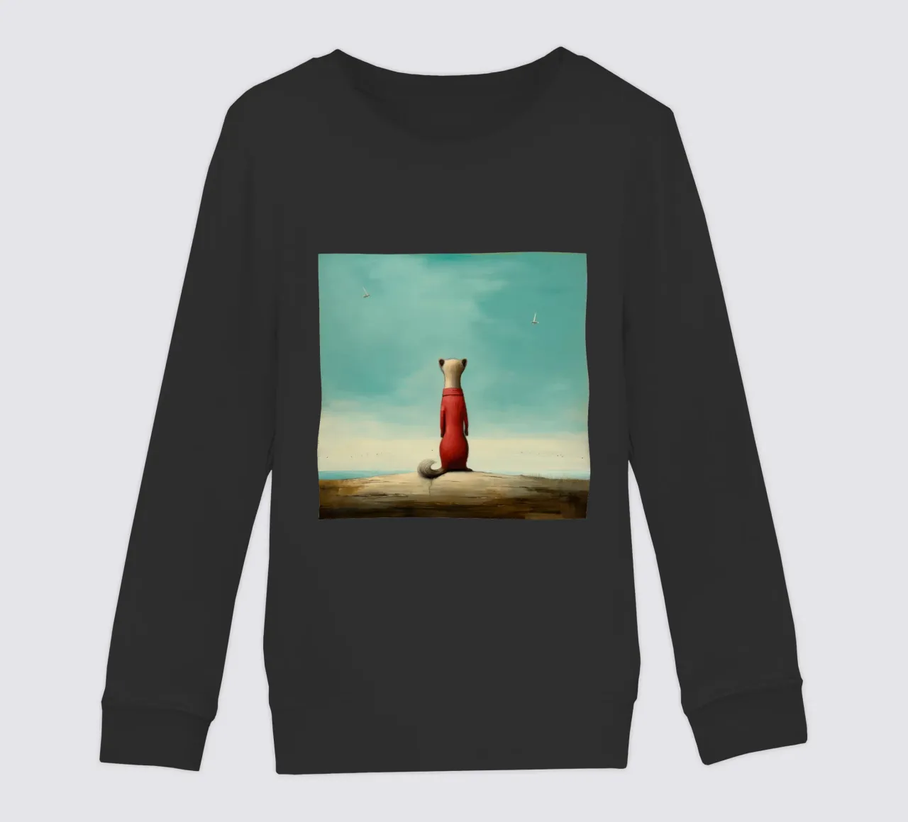 Minimal Stoat 2 felpa bambino da Minimal Animal Art