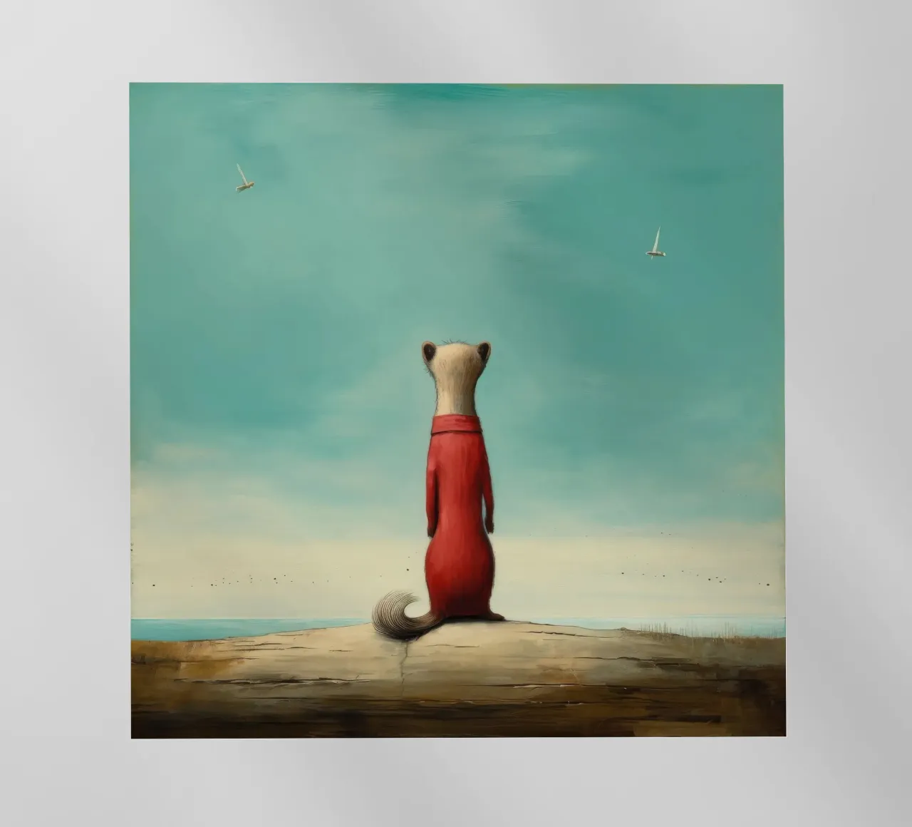 Minimal Stoat 2 pellicola backlit da Minimal Animal Art