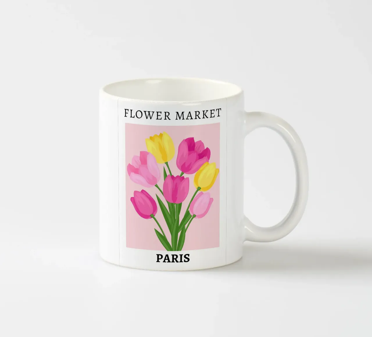 Mercato dei fiori di Parigi, Rosa Floreale tazza in ceramica da pdigitalprints