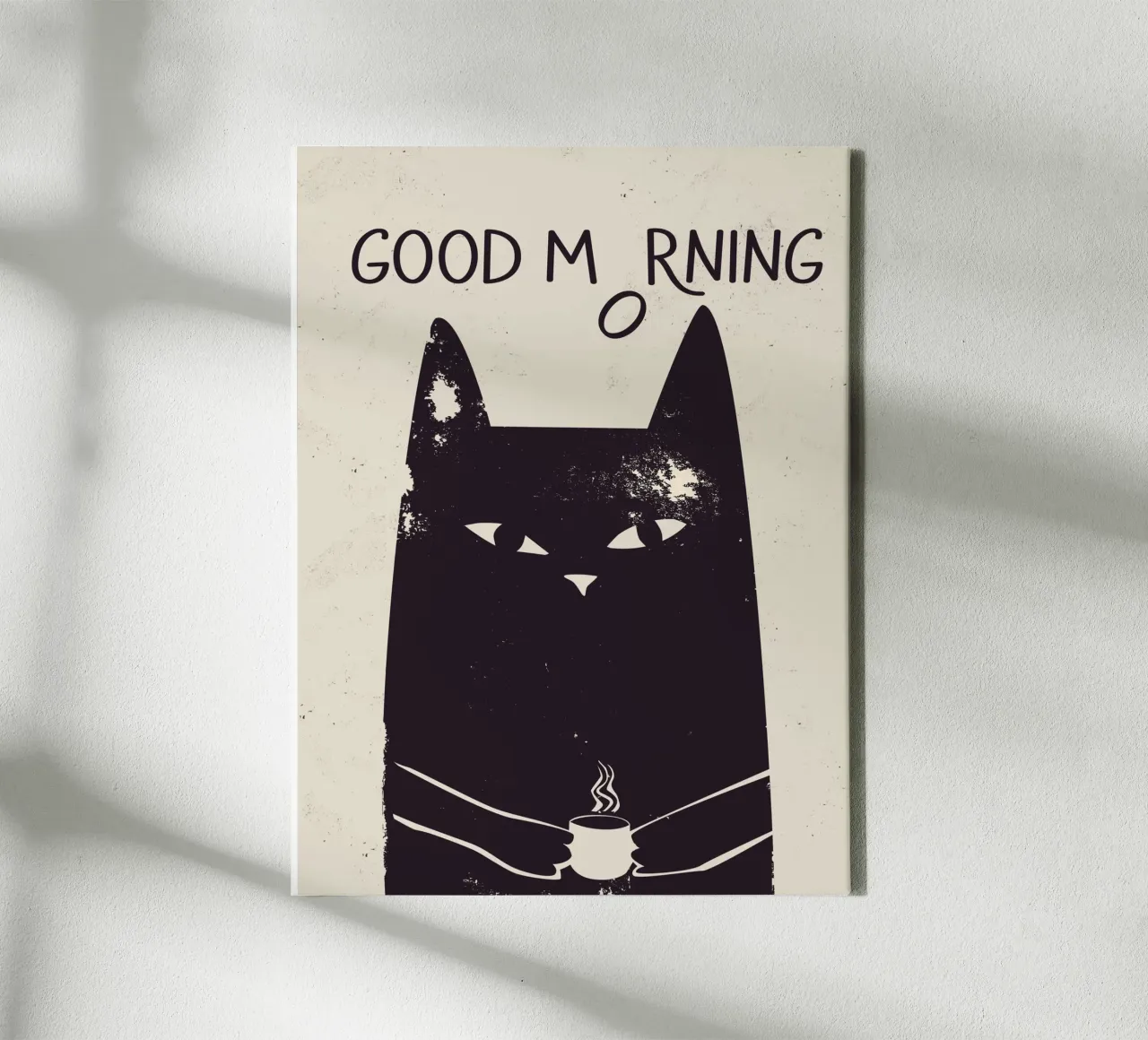 Mornings Are Hard canvas met Baklijst van Indigo Rain