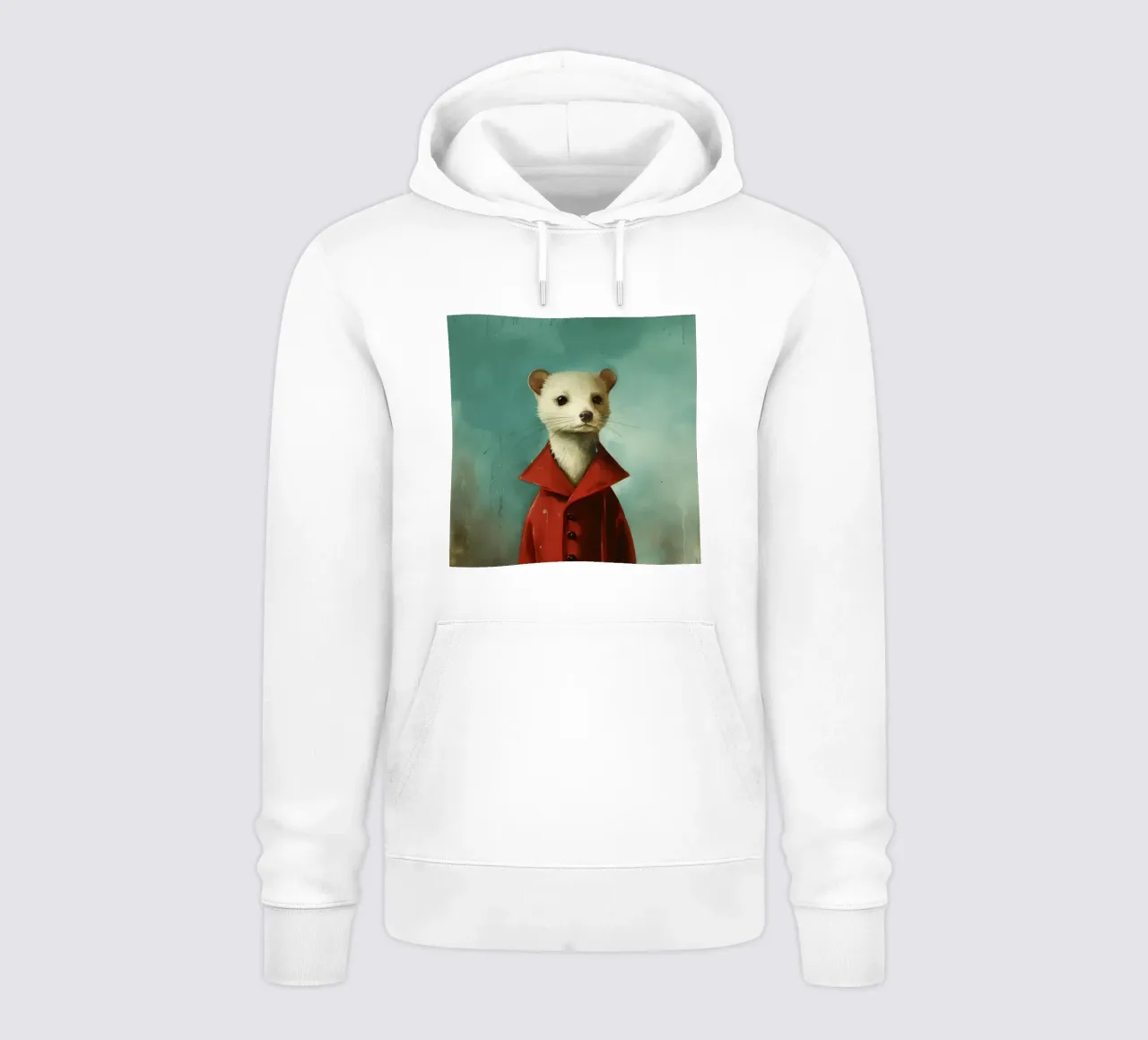 Minimal Stoat 3 felpa con cappuccio da Minimal Animal Art