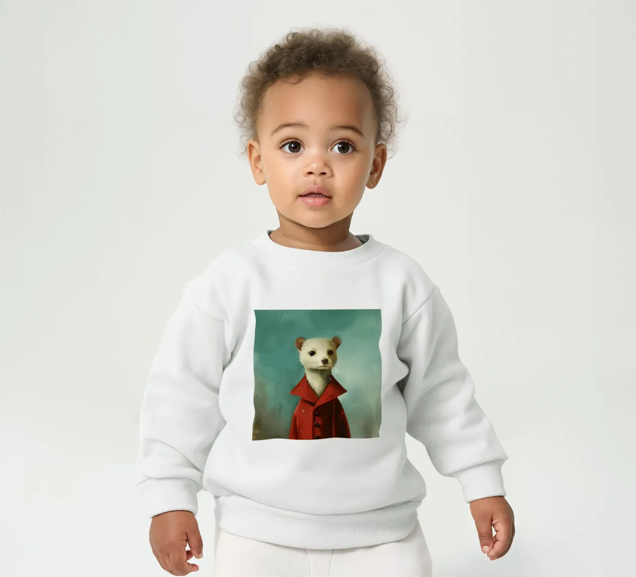 Minimal Stoat 3 felpa neonato da Minimal Animal Art