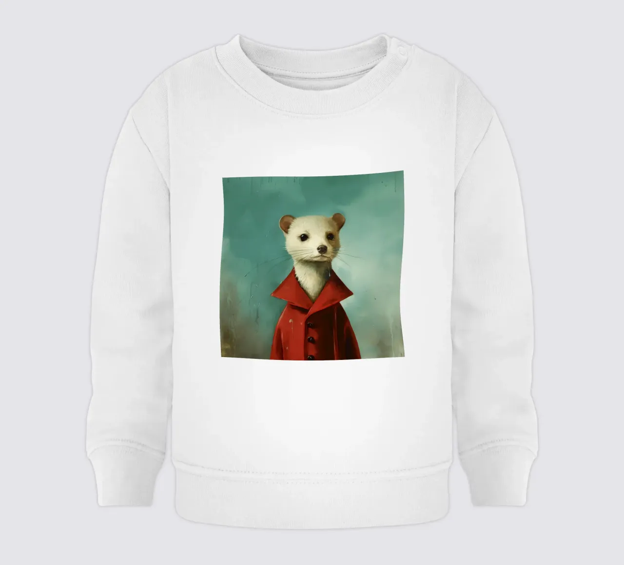 Minimal Stoat 3 felpa neonato da Minimal Animal Art