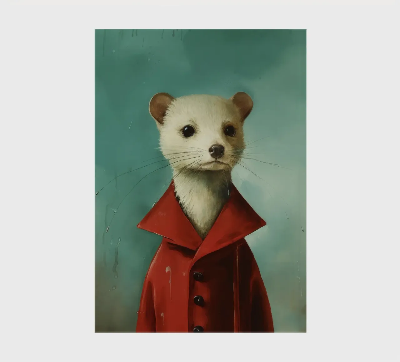 Minimal Stoat 3 notebook by Minimal Animal Art