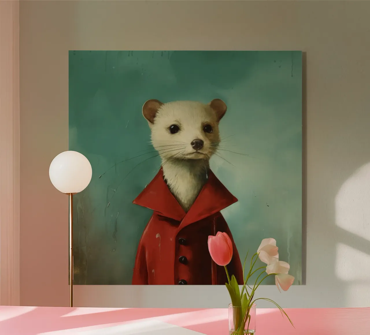 Minimal Stoat 3 plexiglass da Minimal Animal Art