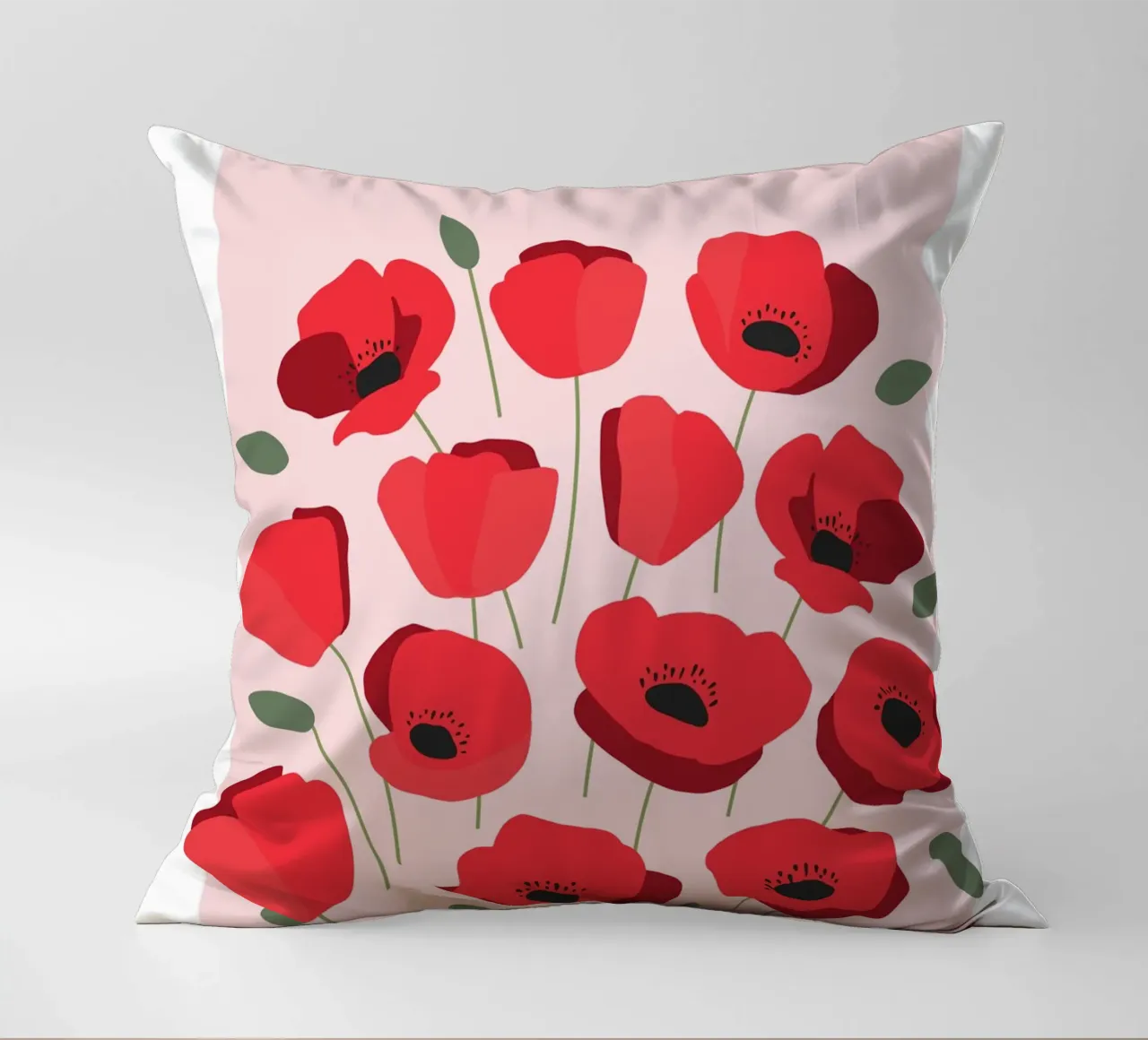 Mercato dei fiori di Londra, design floreale rosso cuscino da pdigitalprints