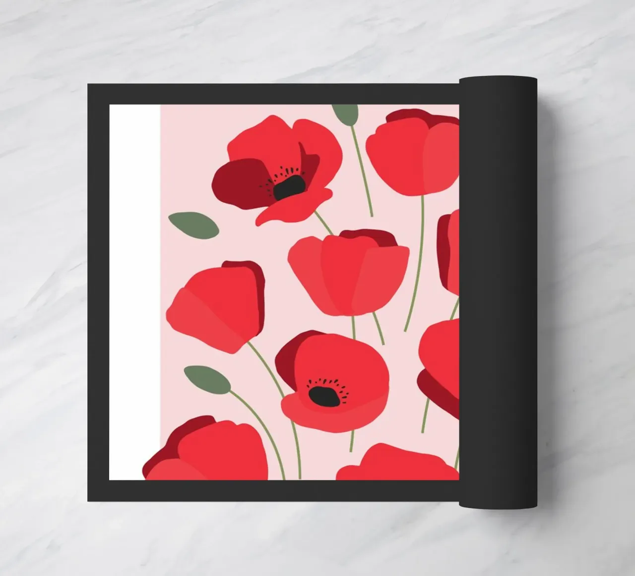 Mercato dei fiori di Londra, design floreale rosso zerbino da pdigitalprints