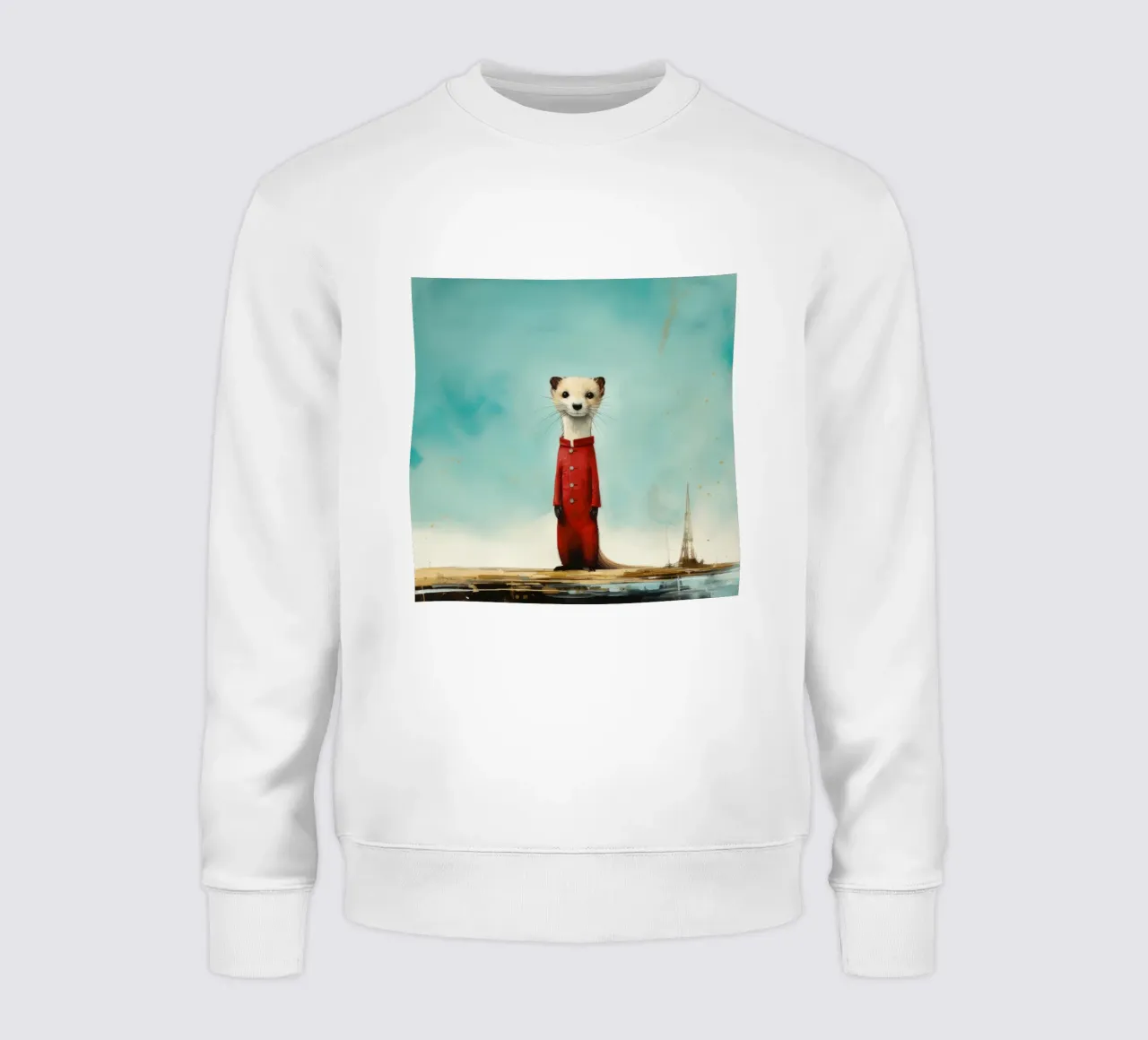 Minimal Stoat 4 felpa da Minimal Animal Art