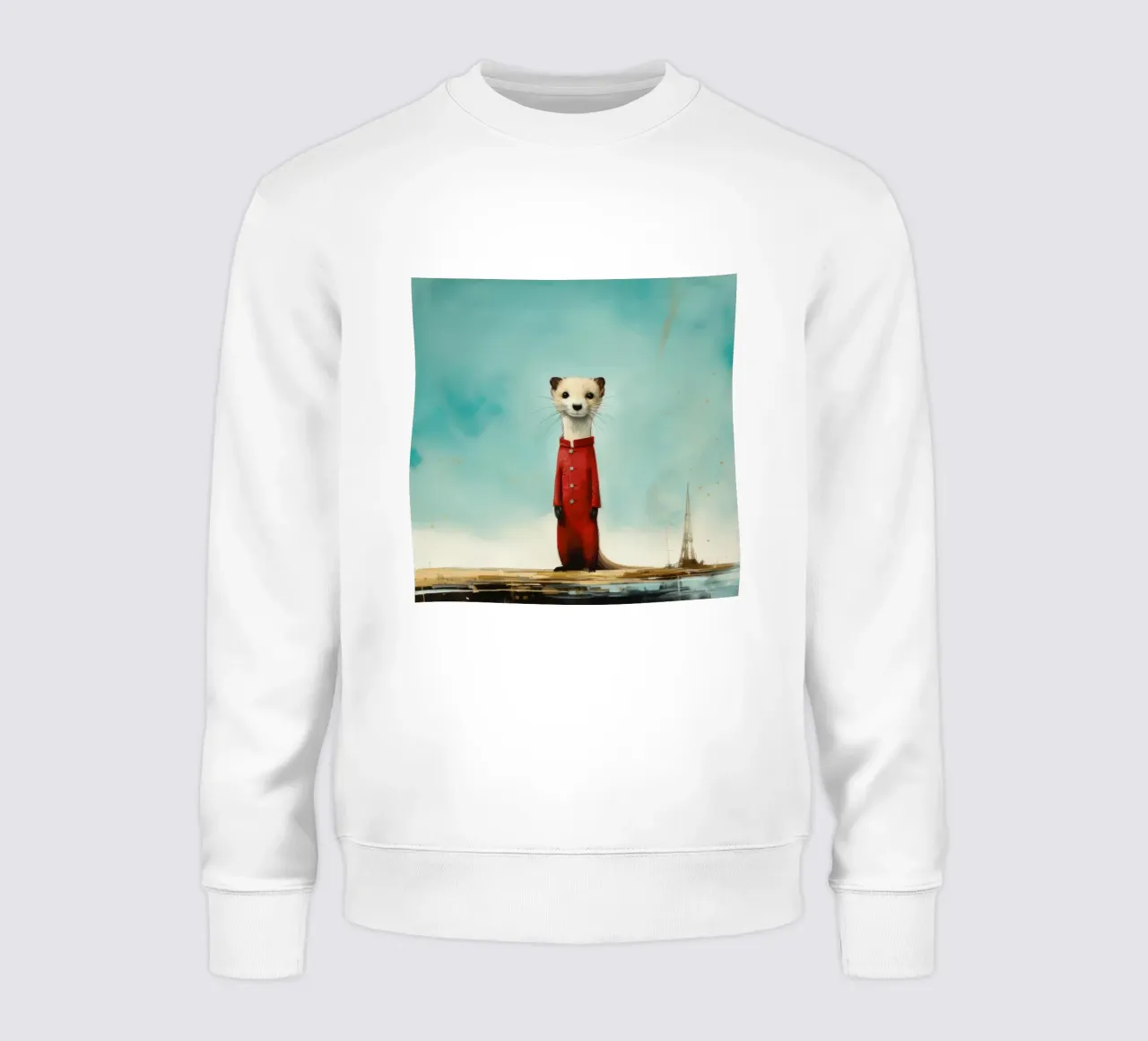 Minimal Stoat 4 felpa da Minimal Animal Art