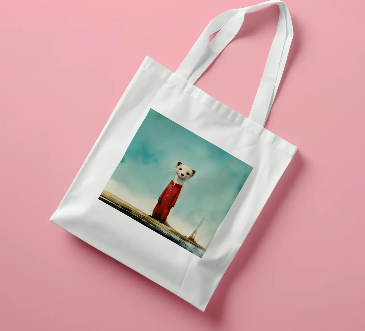Minimal Stoat 4 borsa in juta da Minimal Animal Art